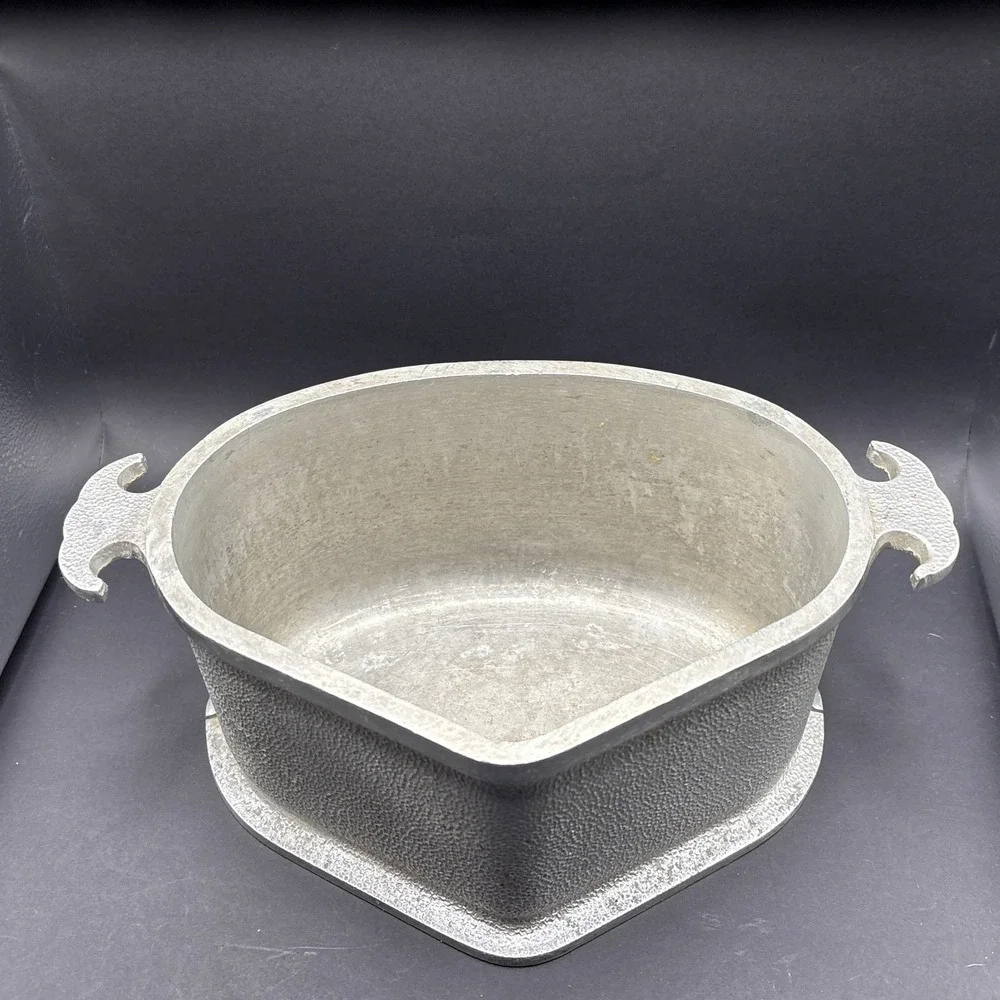 Vintage Pewter-Look Metalware Lot - Guardian Service Pot & Duratale Platter